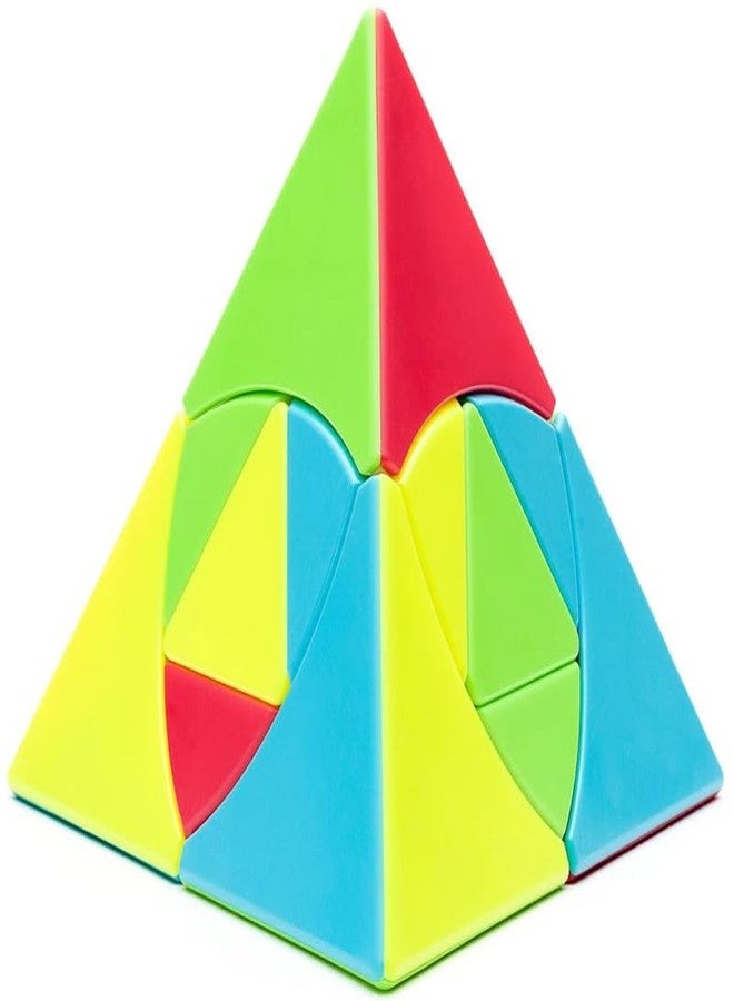 HAWKISTER Qiyi Duomo Cube Pyramid Stickerless Pyraminx Speed Cube Twist Toy Puzzle, 6+ Years - Image 1